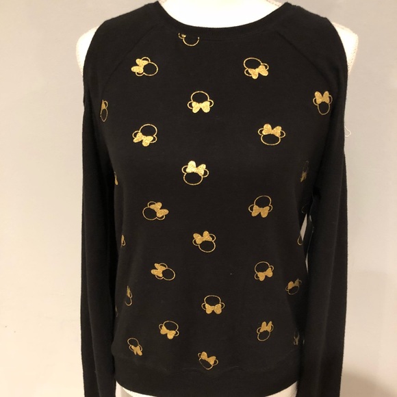 Disney Sweaters - Disney by David Lerner Black Minnie Mouse Sweater